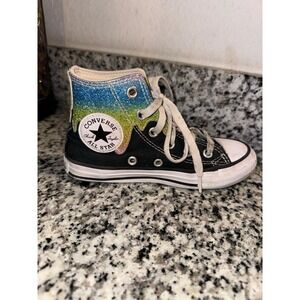 Glitter Drip Converse- little girls 11